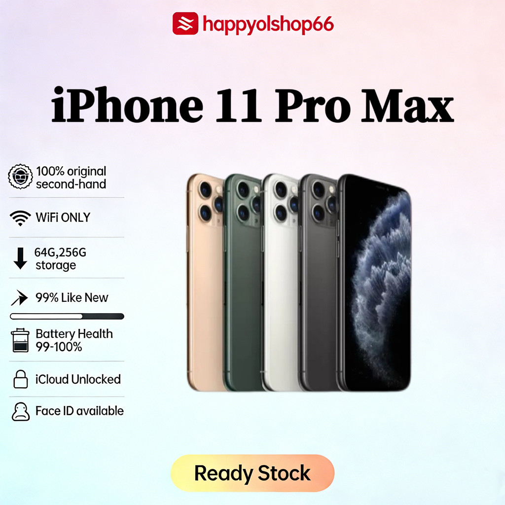 IPhone 11 PRO MAX WIFI ONLY 64GB 128GB 256GB Bekas Second Original Mulus Fullset