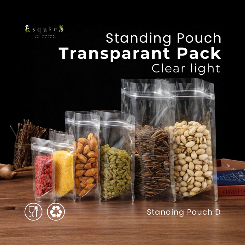 (HEGO) Transparant Pack Standing Pouch Ziplock 50 PCS