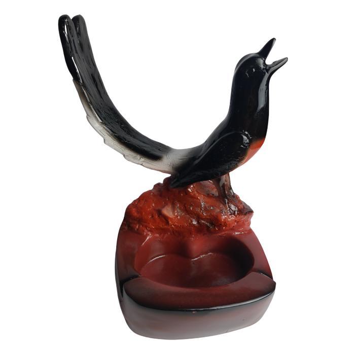 Asbak rokok unik murah burung murai hitam