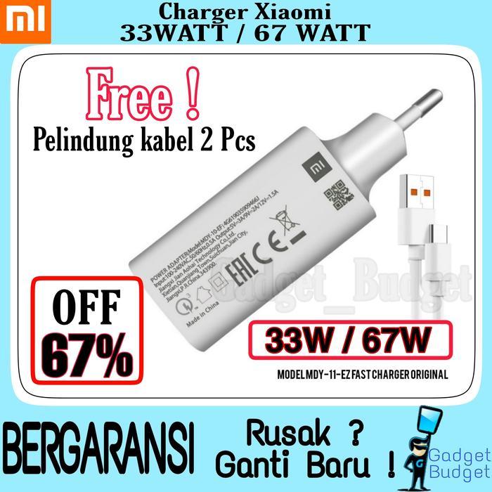 PROMO 300% Charger xiaomi FAST CHARGING 33 watt TURBO MI Note 10 Pro poco x3 - 33 WATT