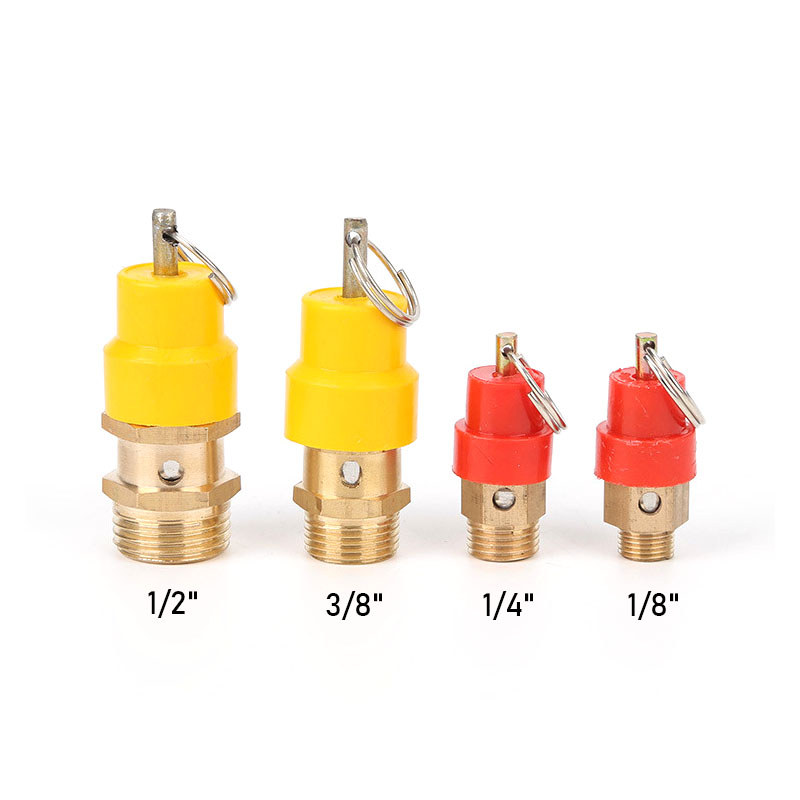 1pc 1/8” 1/4'' 3/8" 1/2" Male thread 8kg Air Compressor Safety Release Relief Valve Connector Air Ga