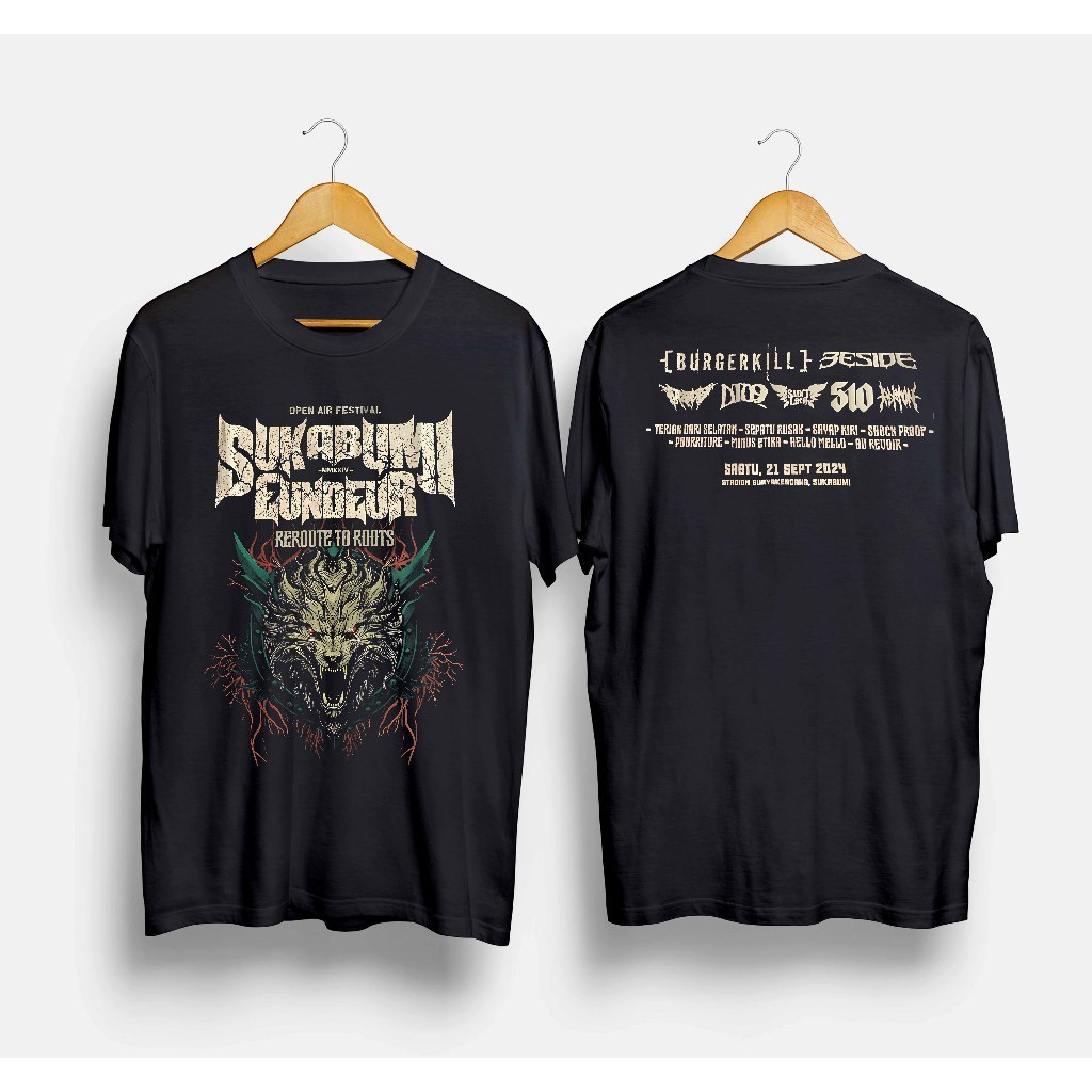 (COD) Kaos Band Sukabumi Eundeur Indonesia - Reroute to Roots / Tshirt Musik Rock Metal