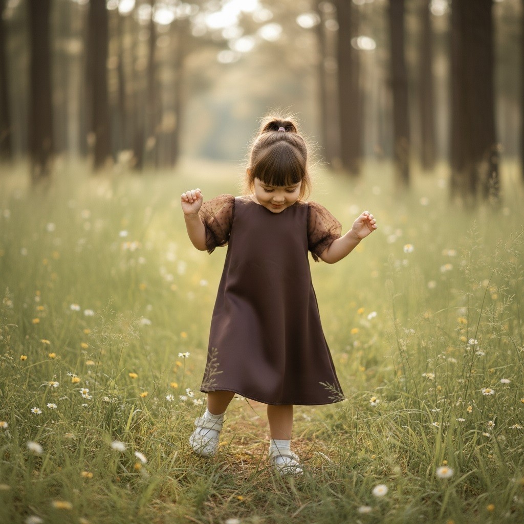 Dress Anak Perempuan Tile Simple 1-6 Tahun Baju Anak Cewe Satin Premium Gaun Anak Lengan Tile