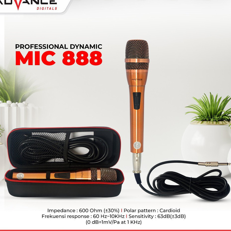 { TERMURAH } Advance Mic Kabel Profesional Advance 888 / Advance Mic kabel 886