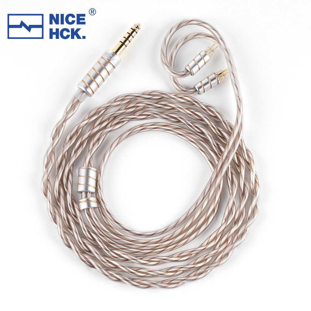 NICEHCK MixDNA IEM Wire 6N Sliver Plated Copper+6N OFC Mixed High Purity Cable with MMCX 2Pin QDC fo