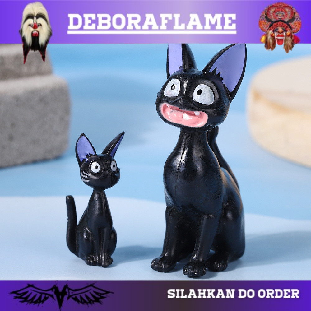 murahlaris JIJI kiki's delivery service cat kiki jiji firgure pajangan dekorasi resin rumah zakka co