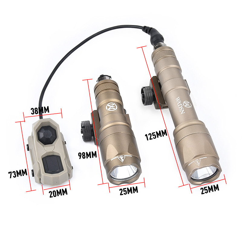 WADSN Surefir M600 M600C Tactical Flashlight   Aisoft  Scout Light Axon Dual Function Switch Picatin