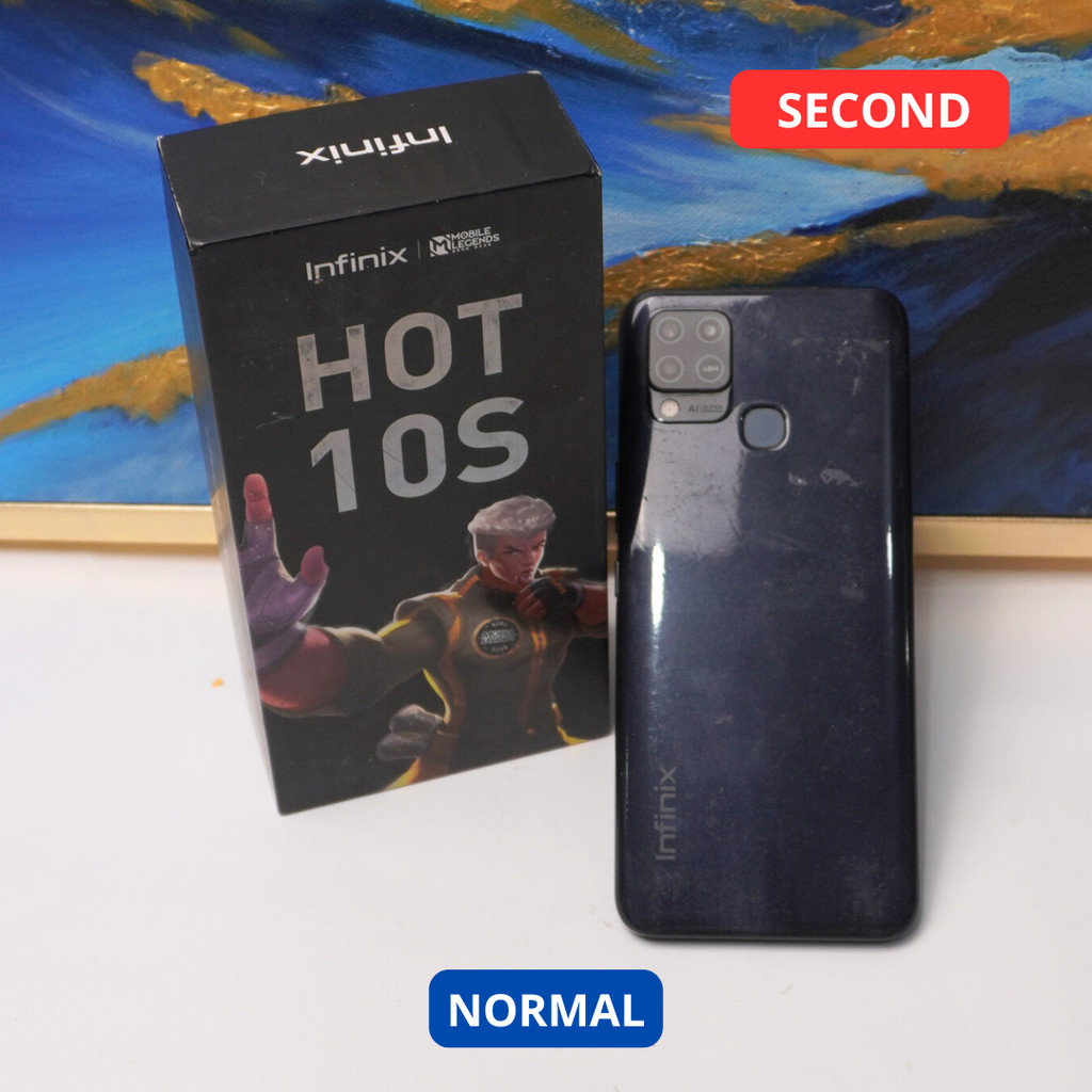 INFINIX HOT 10S 6/128 GB HP SECOND ORIGINAL SINAR MUTIARA CELL