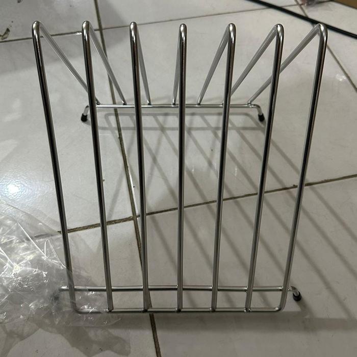 Rak Talenan / Tempat Talenan Stainless Steel / 3 Ruas / 6 Ruas - 6 Ruas