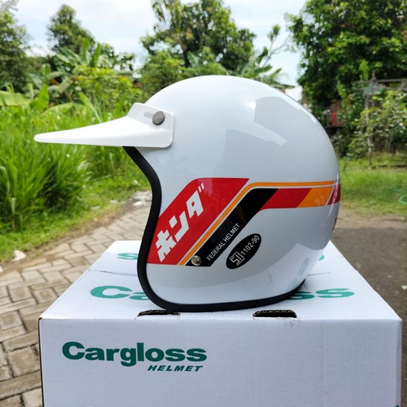 Helm Honda Gank Original SNI Kaca Datar Airbras