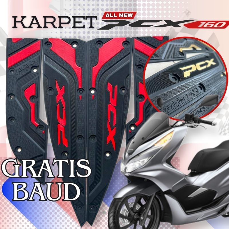 Aksesoris Motor Honda Pcx 160 2021 - 2025 / Karpet Motor Pcx 160 2021 - 2025/ Pijakan Kaki KM272