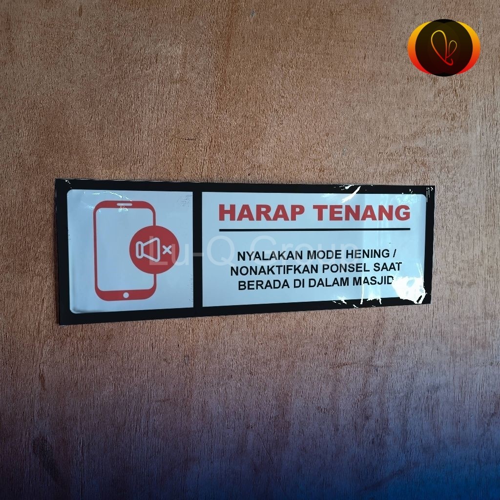 Stiker harap tenang, Stiker matikan HP, Stiker masjid & musholla, Stiker fasilitas umum