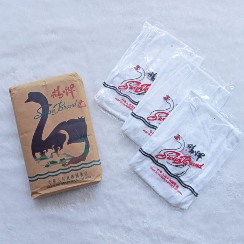 SINGLET SWAN/ KAOS DALAM PRIA / DALAMAN PRIA PUTIH POLOS/KAOS DALAM SWAN
