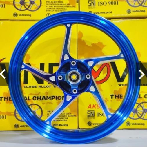 VND VELG AK55 BEAT/SCOOPY/GENIO/SPACY RING 14 DAN RING 17 UK DEPAN 1.60X14 / 1.85X14 - BIRU
