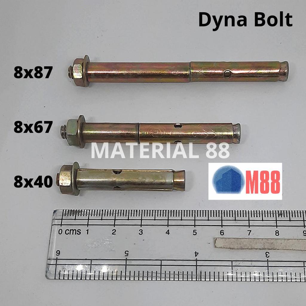 Dynabolt 8x40/ 8x67/ 8x87 Dinabolt Baut Ramset Dyna Dina Bolt