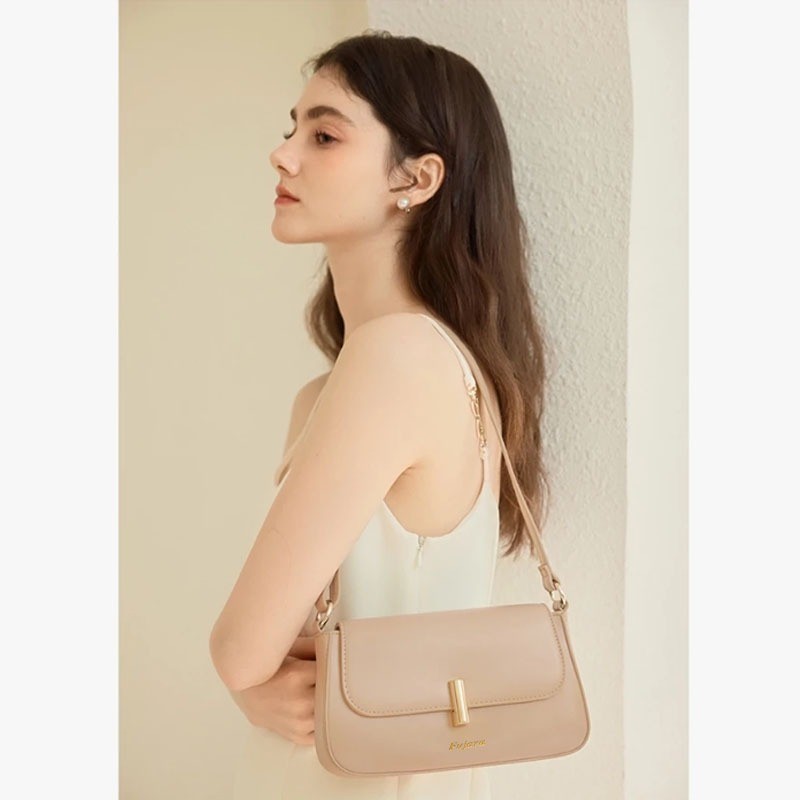 Tas Selempang Wanita Tas Kantor Tas Ketek Kulit Sintetis Armpit Bag Mini Tas Bahu Pendek Model Trend