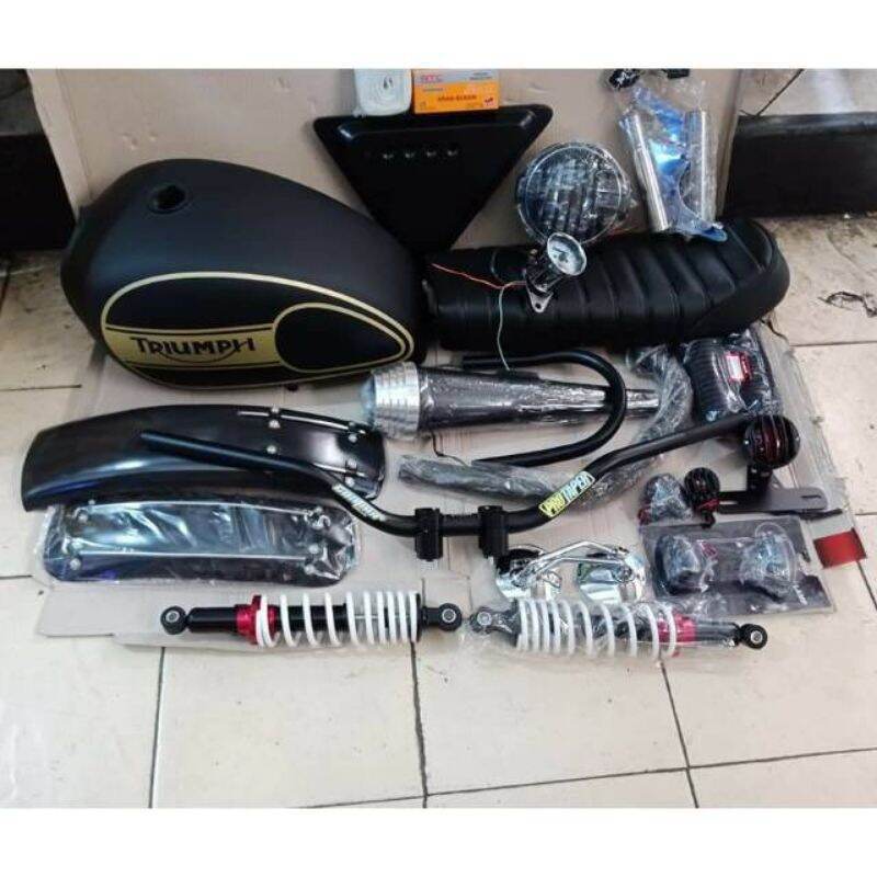 Paket tangki motor Paket Murah Komplit Japstyle Bobber Scrambler Motor Custom Japstyle Lengkap Kompl