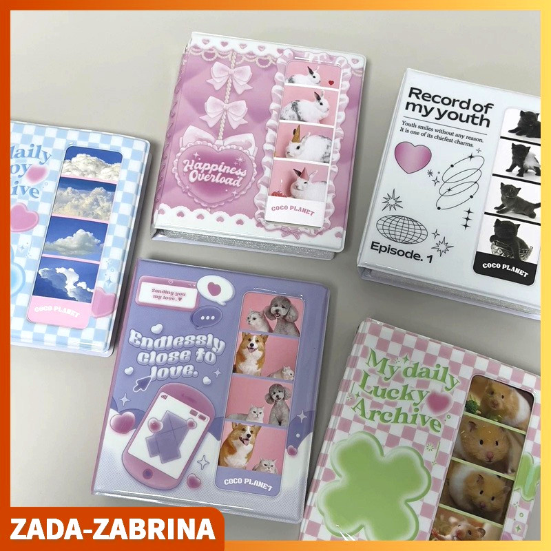 20 Halaman Strip Penyimpanan Album Kartu Foto Buku Koleksi Buku Lepas-Leaf Kartu Foto Album Buku