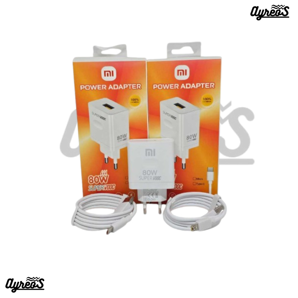 Charger redmi / xiaomi super FAST CHARGING 80W ( SUPER DART/SUPER VOOC ) USB MICRO/TYPE C original 1