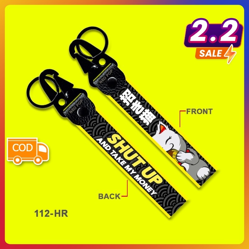 GANTUNGAN KUNCI PREMIUM MANEKI NEKO LUCKY CAT KEYCHAIN AKSESORIS SOUVENIR JAPAN JDM KEY CHAIN BIKE T