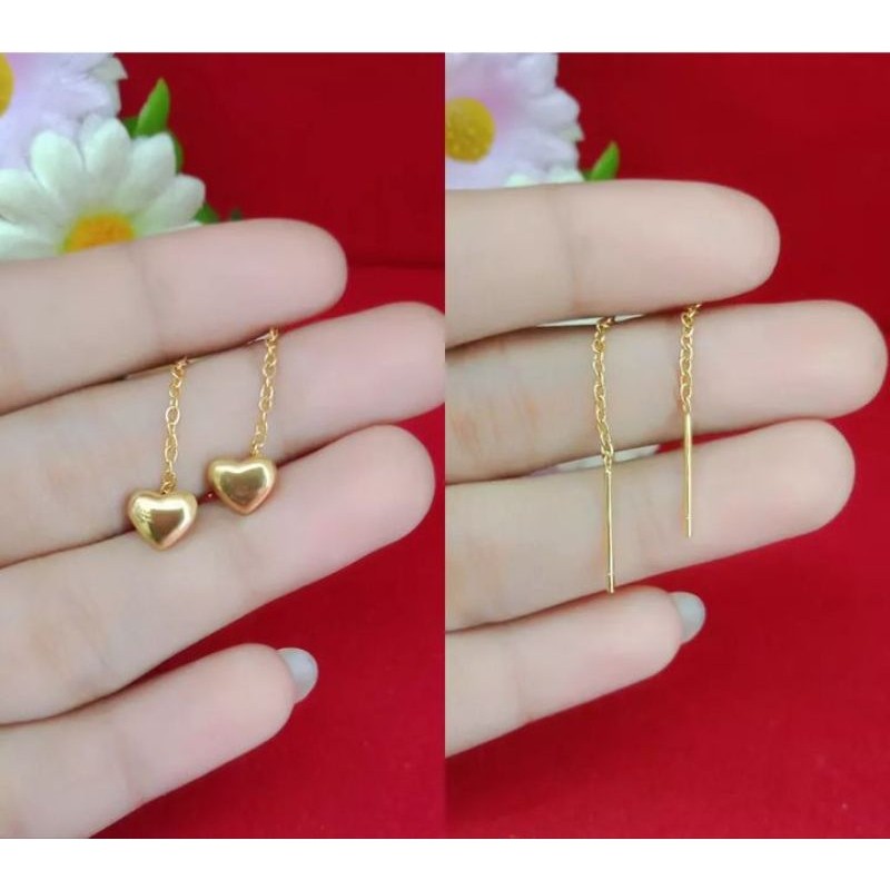 Berkilau selalu anting tusuk Jurai yaxiya berlapis emas asli 24 karat ada surat dari toko
