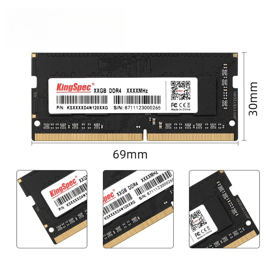 KingSpec Memoria Ram DDR4 8GB 16GB 32GB 3200MHz 2666MHz 3200 MHz RAM for Laptop Notebook Memoria RAM