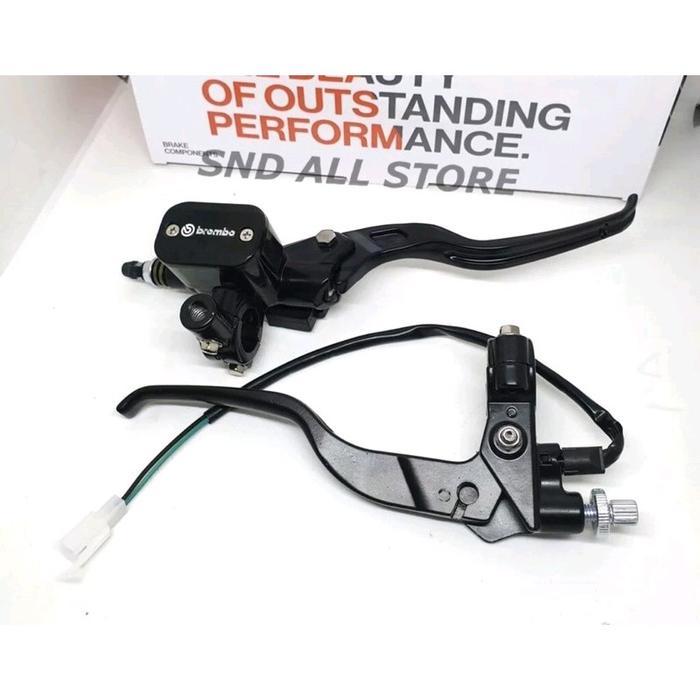 Handle master rem brembo tabung kotak set kiri kanan drat dudukan spion universal semua motor satria