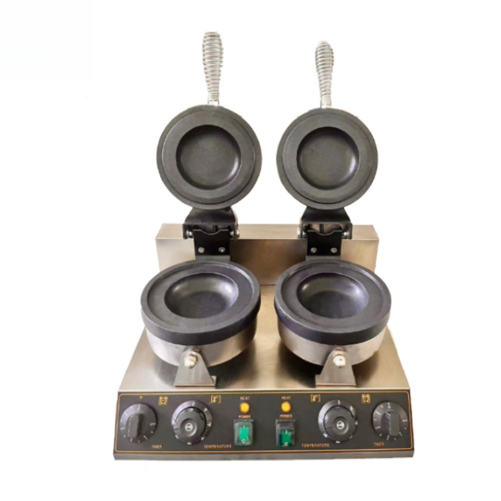 Electric DualHead UFO Burger Machine Gelato Panini Press UFO Hamburger Machine Ice Cream Waffle Make