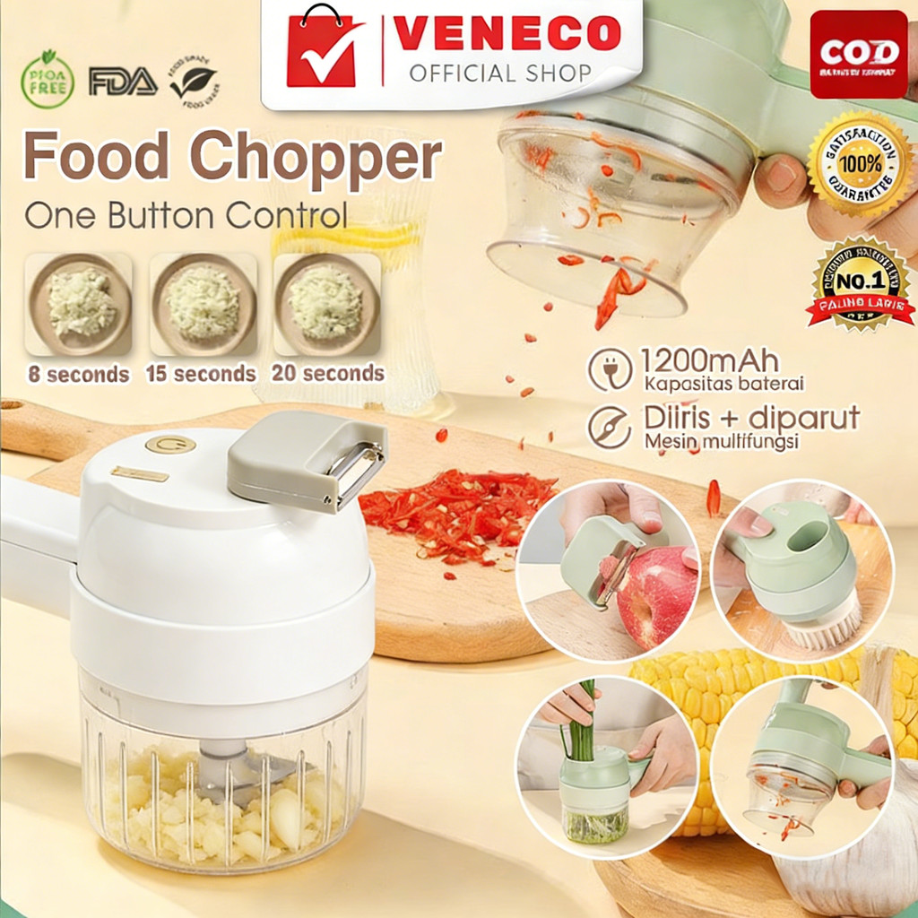 [Newest Version] Pemotong Sayur Portable Chopper Elektrik Blender Genggam Blender Sayur