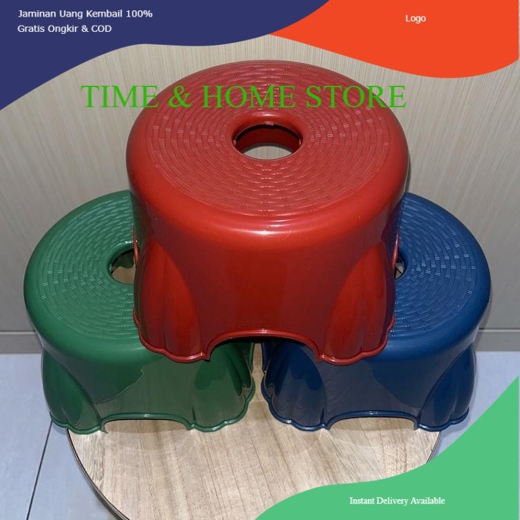 THS bangku plastik bulat / bangku jongkok / kursi jongkok / bangku / bangku plastik / kursi plastik