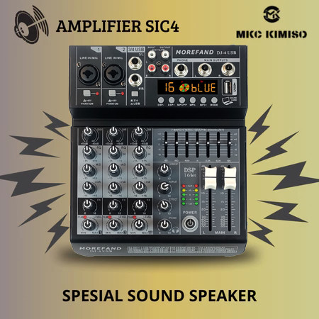 Mixer 4 chanel/mixer audio/99DSP 4 chanel mixer mini /Amplifier Bluetooth Mini profesional/Soundcard