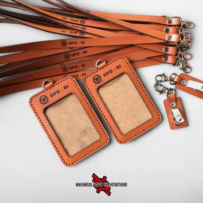 Id Card Holder Kulit | Holder Id Card Kulit | Tempat Id Card Kulit | Holder Nametag Kulit | Tali Lan