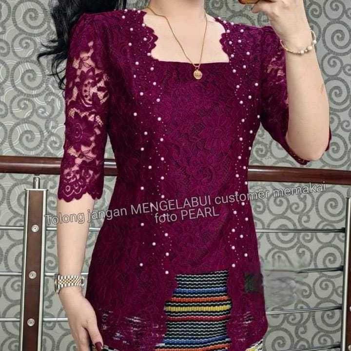 GF Atasan Blus Kartini Brokat Kekinian Wanita/Blouse Brokat Renda KUTU BARU