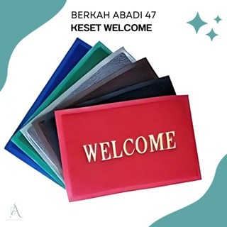 Keset Karet Welcome Keset Anti Slip Keset Kaki Keset Karet Mie Bihun Keset Karet Tebal 60×40