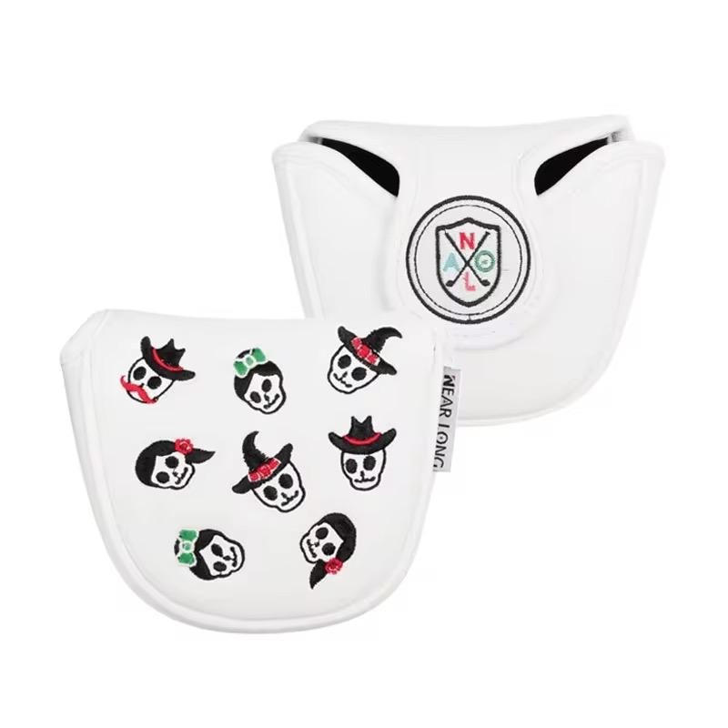Salsa Skull Mallet Putter Head Cover Golf Sarung Stick Golf Mallet
