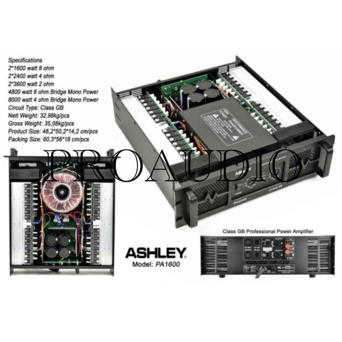 PROMO Power Amplifier Ashley PA1600 PA 1600 Class GB ORIGINAL Ashley