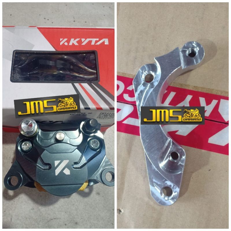 kaliper pala babi ktc kytaco 2piston plus breket 220/260 mm Mio sporty beat fi beat deluxe beat esp 