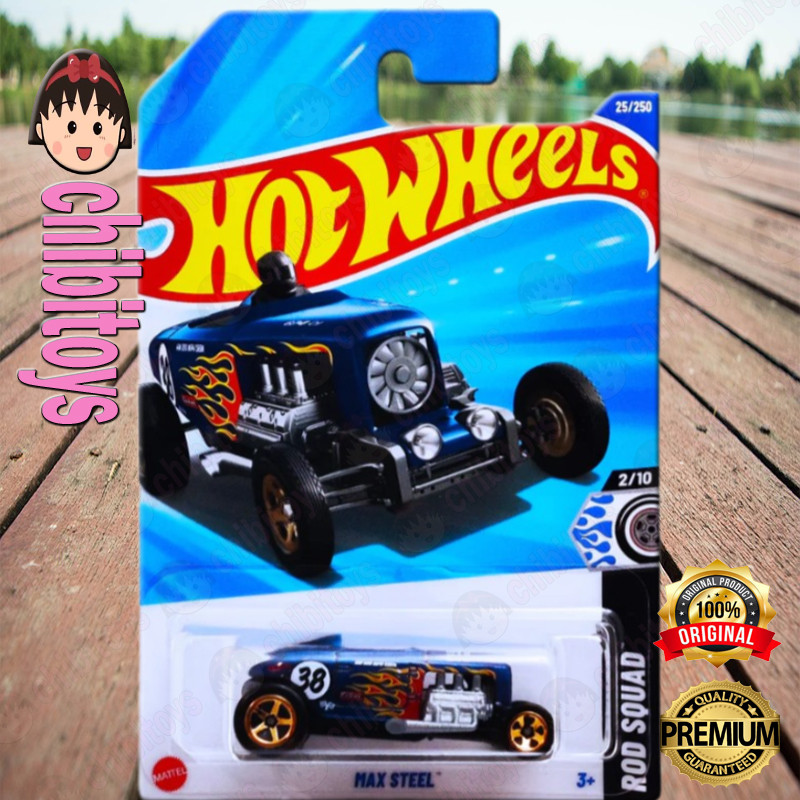 Hot Wheels Max Steel Navy Diecast Hotrod Retro