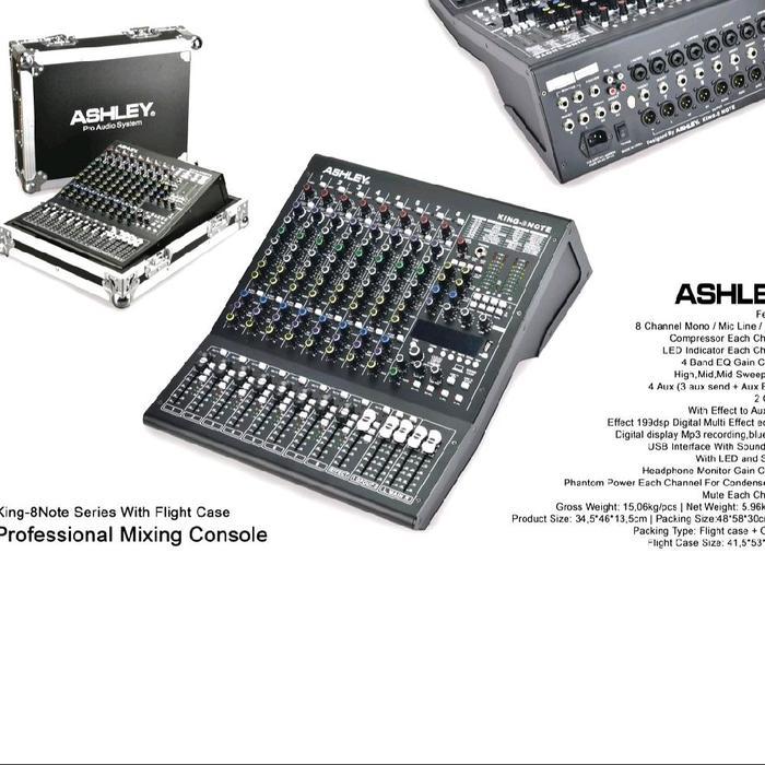 Mixer Ashley King 8 Note Original 8 Channel Interface USB - Bluetooth