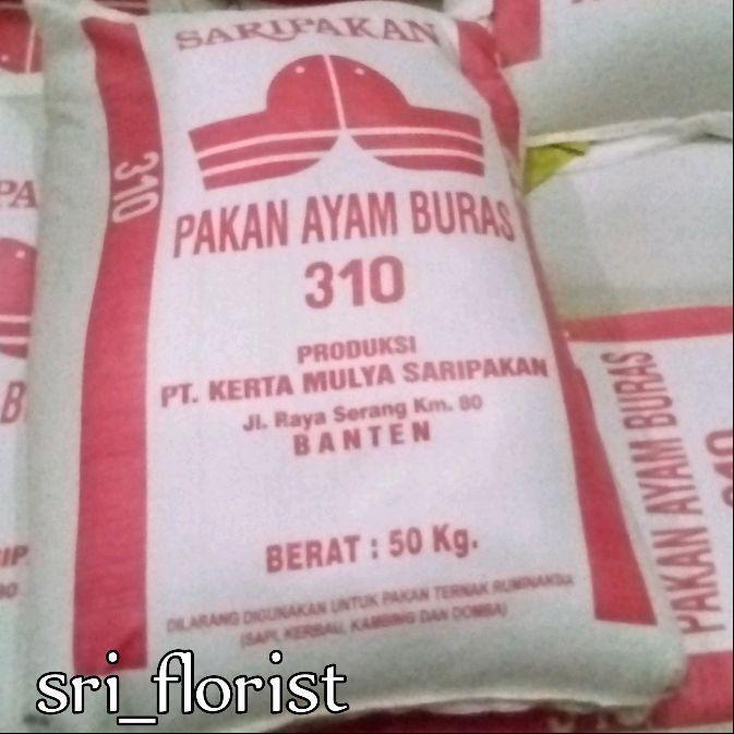 Pur pakan ayam buras 310 SARIPAKAN 1kg kemasan Repack 1000 gr
