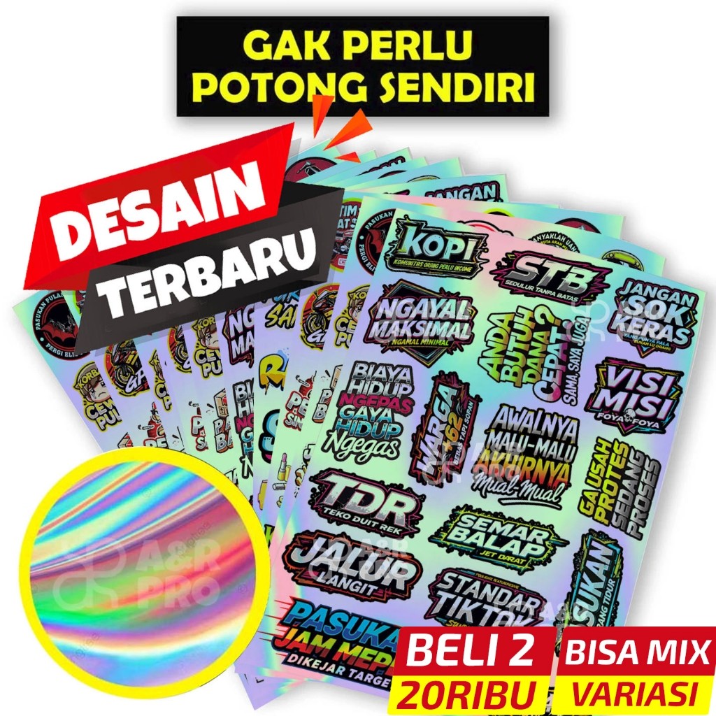 Stiker Hologram, Stiker Hologram Motor, Stiker Motor Hologram, Setiker Hologram (PACK)