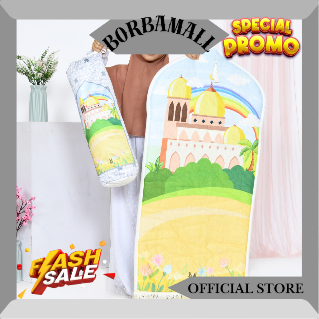 SAJADAH ANAK COSTUM NAMA SAJADAH ANAK TEBAL PREMIUM RV