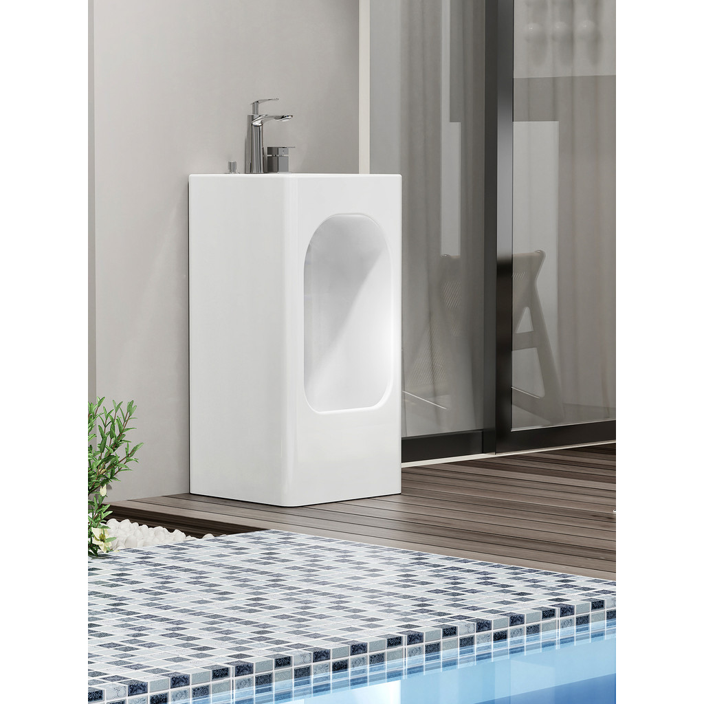 Washstand Integrated Outdoor Pedestal Basin TwoinOne Balcony Wash Basin Courtyard Hand Washing Foot 