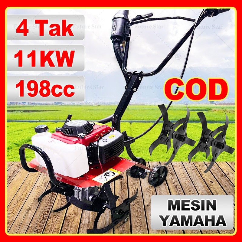 BARU Mesin Traktor Mini Cultivator YAMAHA Bajak Lahan Sawah Basah Kering Mesin Tiller Firman Cultiva