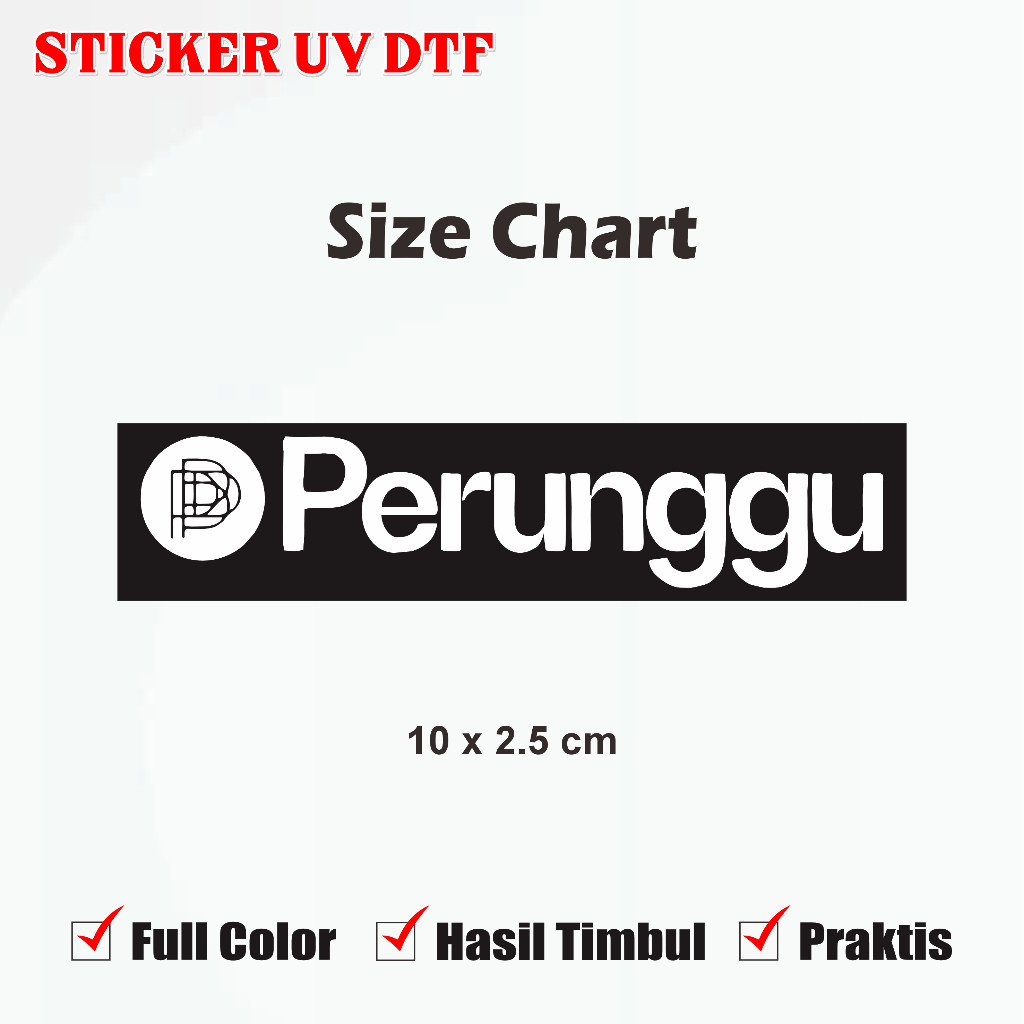 Stiker Band Perunggu  Glossy Sticker Satuan Anti Gores High Quality LV/Up UV DTF Multi Stiker