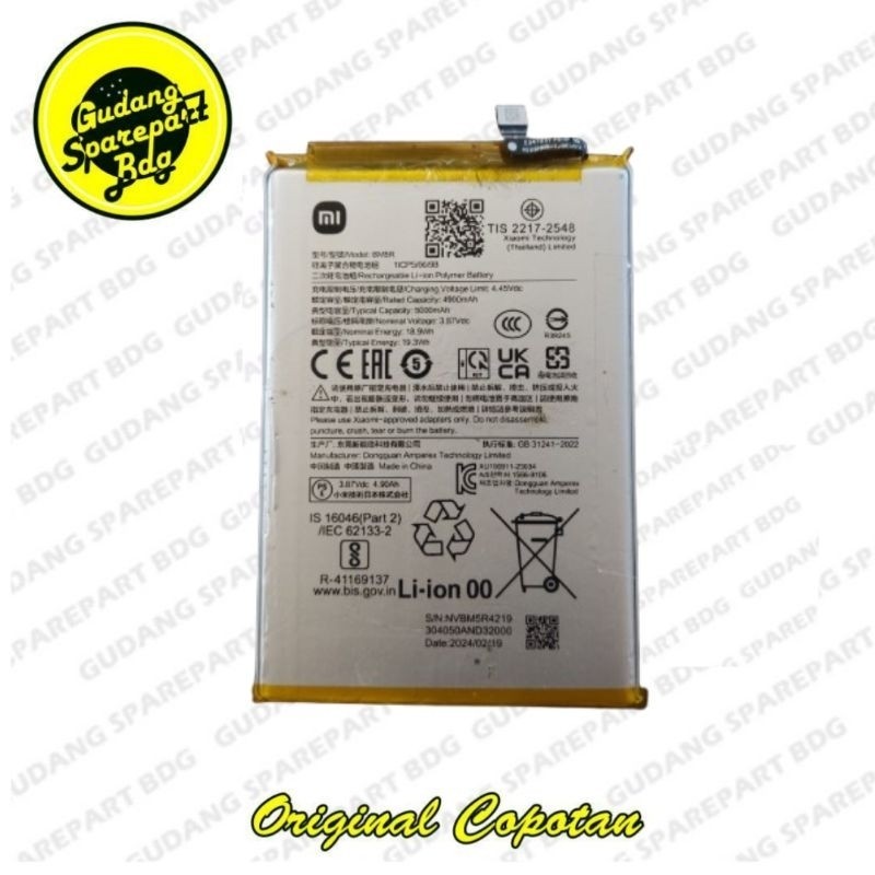 Baterai Redmi A3 BN5R Original Copotan