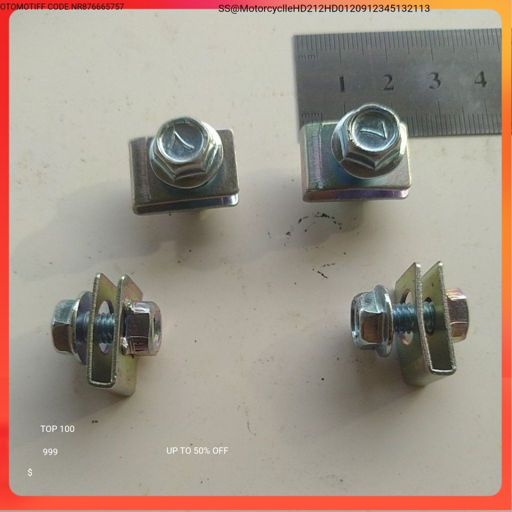 4 set baut plat nomor mobil ori baut 10 m6 code3554 9