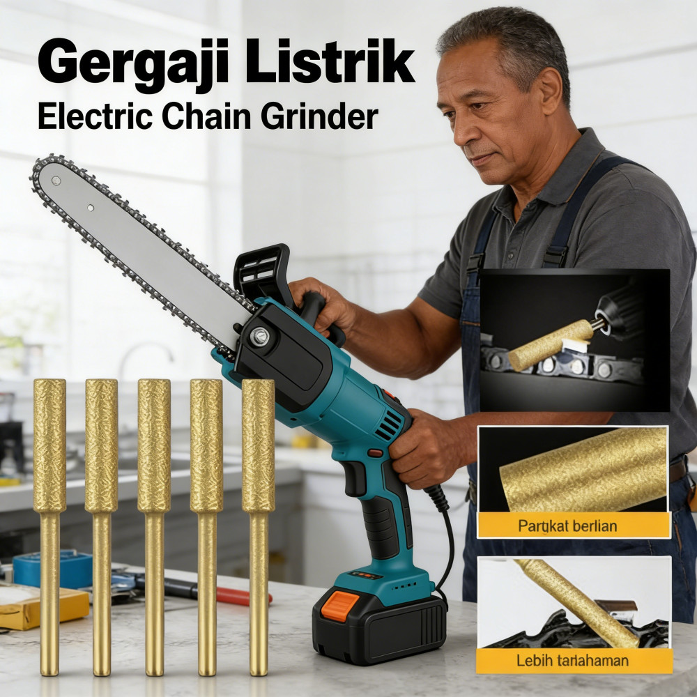 Kepala gergaji Rantai Rantai listrik gergaji carborundum Kepala