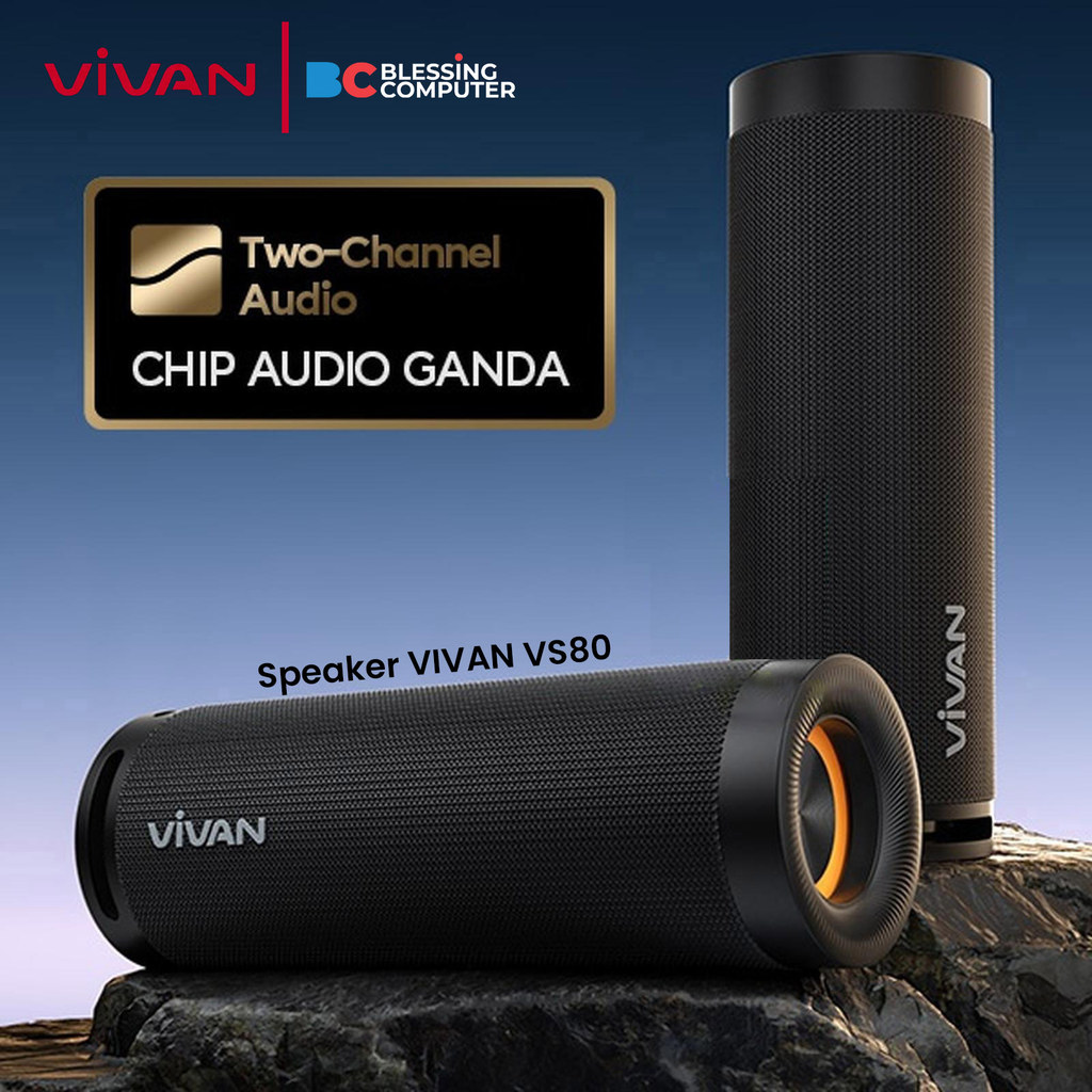 Speaker VIVAN VS80 Hi-Fi 30W Sound Quality Bluetooth 5.3 Black