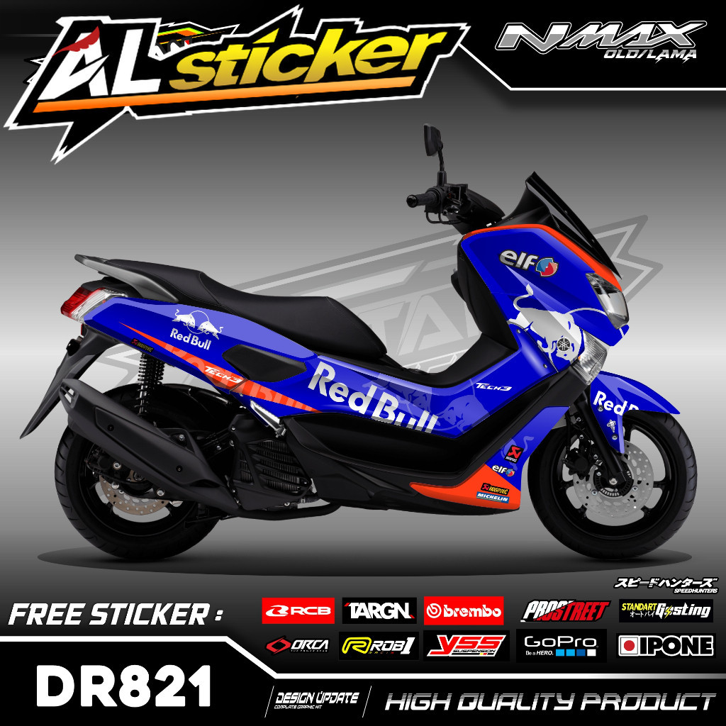 DECAL NMAX OLD RED BULL FULL BODY HIGH QUALITY